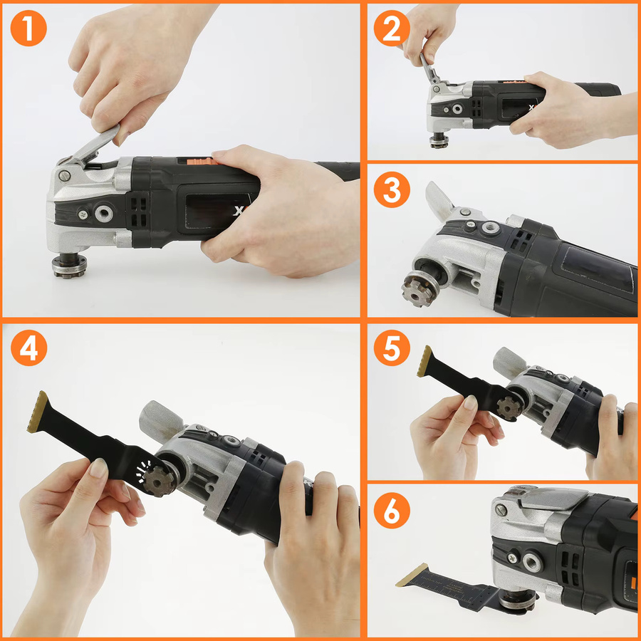Toorise Multitool-Klingen für oszillierende Sägen zum Schneiden von Holz, Metall und Kunststoff, Schwarz - Bild 4