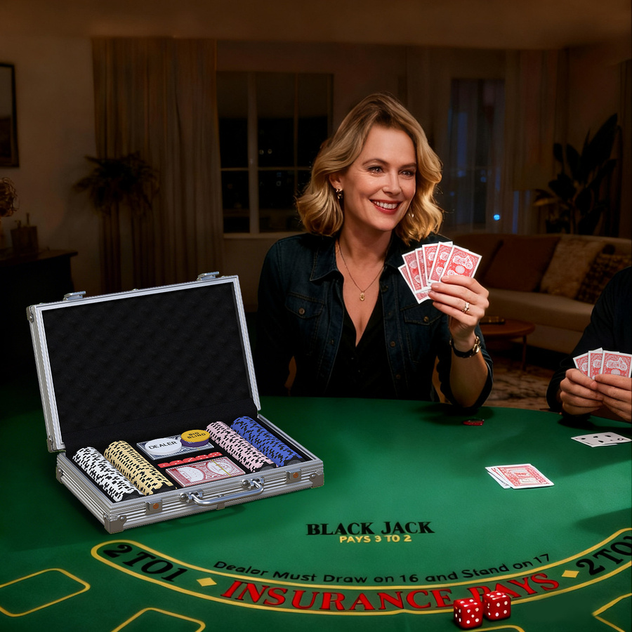 SPORTNOW Pokerset mit Pokerkoffer, Komplett Set - Bild 2