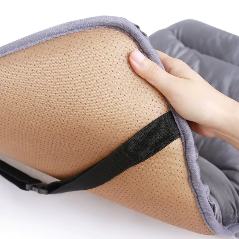 Yuwell Rollstuhl-Sitzkissen und Rückenlehnenpolster Set, atmungsaktiv und warm für Senioren, Schwarz/Grau - Bild 4