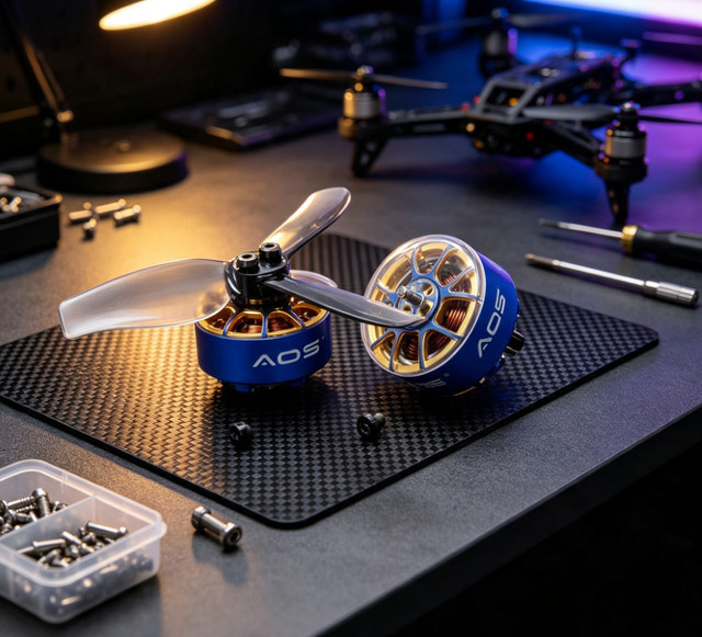 Rcinpower Aos Supernova 1605 3900kv Motoren in Blau für 3,5-Zoll-Freestyle-Tri-Blade-Propeller 4s FPV Racing Drohnen - Bild 1