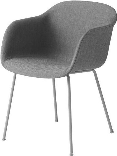 Muuto Fiber Armlehnstuhl mit Rohrgestell aus Stahlrohr und Holzfasern - Bild 1