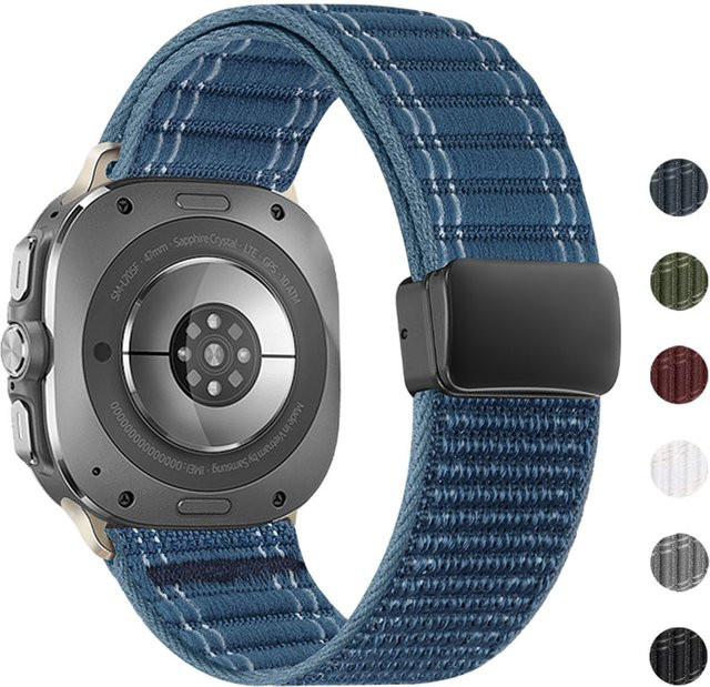 OAKCHARM Uhrenarmband Nylon, Schwarz, Samsung Galaxy Watch Ultra 47 mm - Bild 1