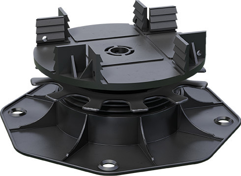 Terracon Terrassenlager CLIP verstellbare Stellfüße in Schwarz, B/T/H: 20 x 20 x 3,5 - 7 cm - Bild 1