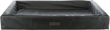 Trixie Vital Bett Remo Hundebett aus Kunstleder in Schwarz, B/T/H: 70 x 60 x 15 cm - Bild 1