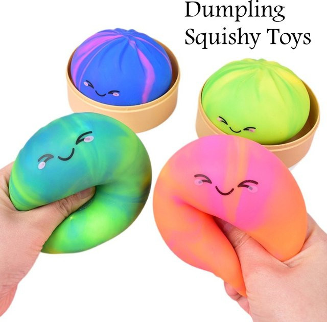 CHUTAI Dumpling Bao Bun Squishy Spielzeug, Weiches TPR Fidget-Set - Bild 1