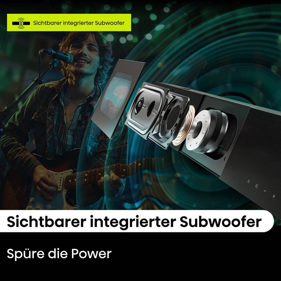 Hisense Soundbar HS2000 in Schwarz mit 2.1 Kanal, Bluetooth, HDMI und optischem Anschluss - Bild 4