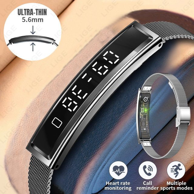 LIGE Smartwatch Gold Unisex mit Herzfrequenz- und HRV-Monitor, Wasserdichtem Sportarmband für Android und iOS mit Anruf-Erinnerung und Schrittzähler - Bild 1