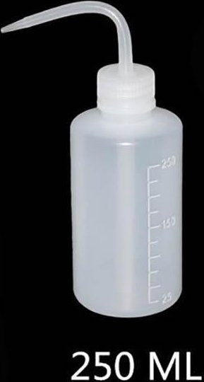 ADHERETOFIY Kunststoff-Gießkanne mit langer gebogener Düse für Sukkulenten, transparent, 250 ml - Bild 1