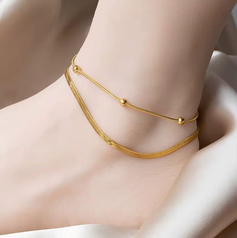 Meaeguet Fußkettchen Edelstahl, Gold, Damen - Bild 2