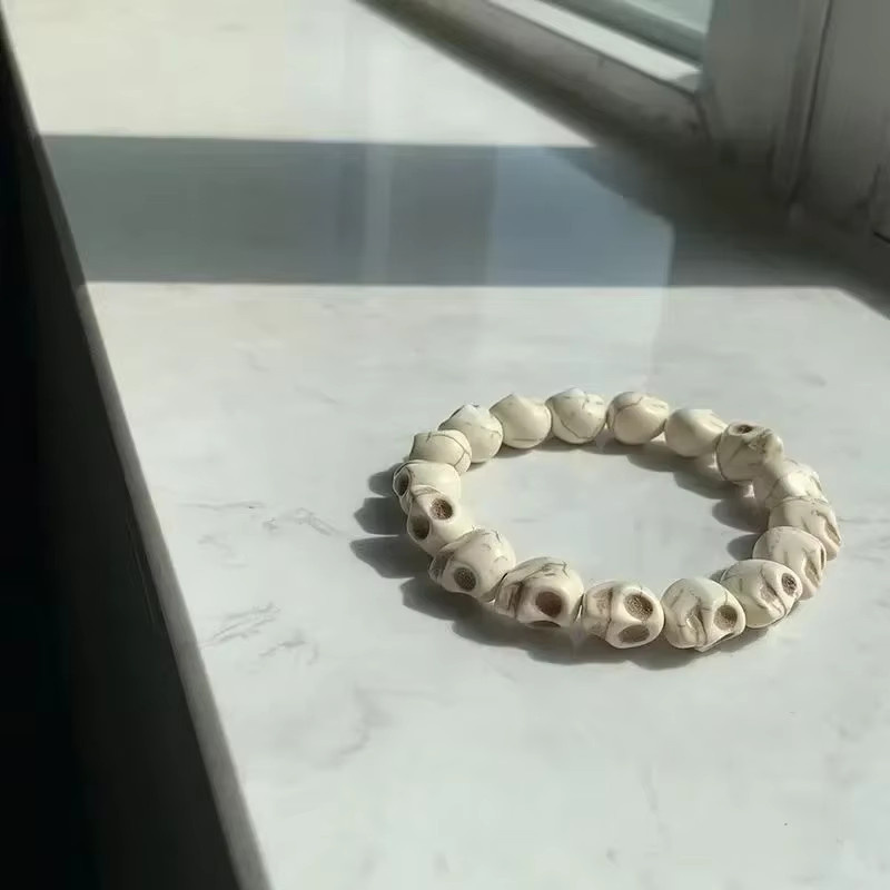 ZHIXUN Armband, Schädel Kopf, Weiß, Damen, Punk - Bild 3