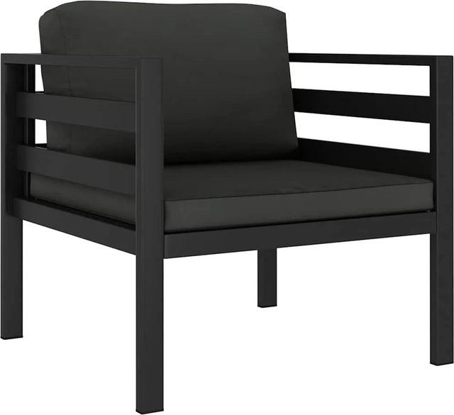 vidaXL Einzelsofa aus Aluminium mit Kissen in Anthrazit - Bild 1