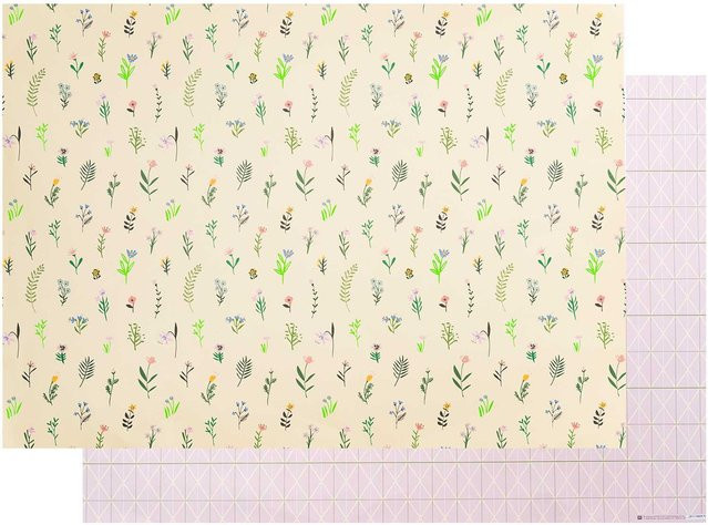Rico Design Paper Poetry Motivkarton Bunny Hop Streublumen Gelb B: 50 cm, H: 70 cm - Bild 1