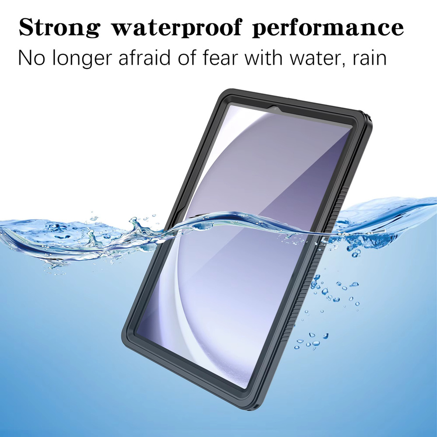 Shellbox Wasserdichte Schutzhülle für Samsung Galaxy Tab A9 Plus in Schwarz mit 360 Grad Schutz vor Staub, Tropfen und Kratzern - Bild 3