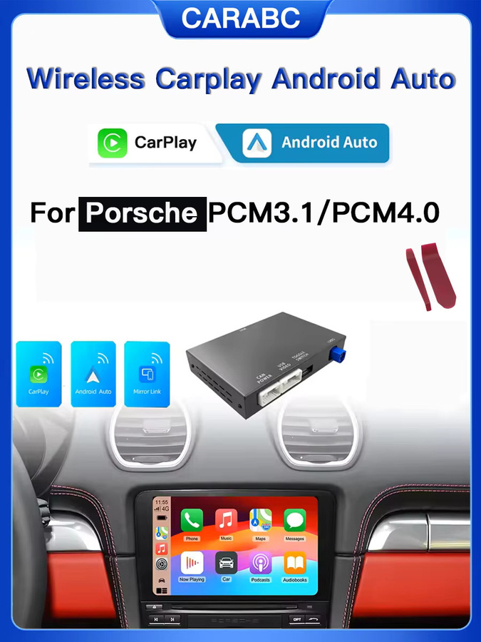 CARABC Drahtloses CarPlay und Android Auto Modul in Schwarz für Porsche PCM 3.1 und PCM 4.0 Modelle wie Panamera, Cayenne, Macan, Cayman, Boxster und 911 - Bild 5