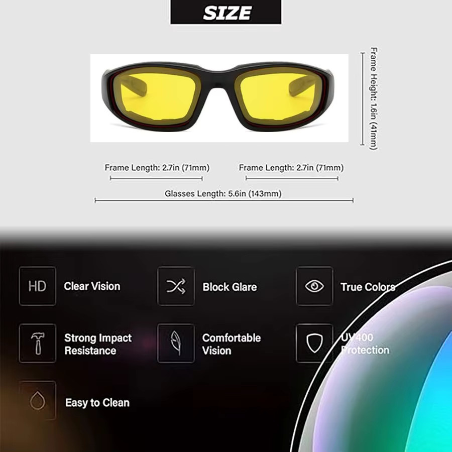 leeyongin Sonnenbrille Aviator, Vollrand, Kunststoff, schwarz - Bild 4