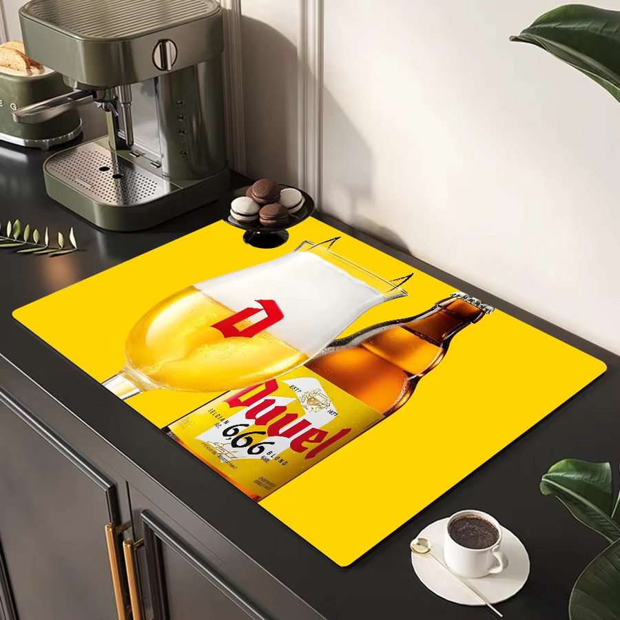 Duvel Geschirrtrocknungsmatte super saugfähig als Kaffee-Ablaufpad und Tischset - Bild 3