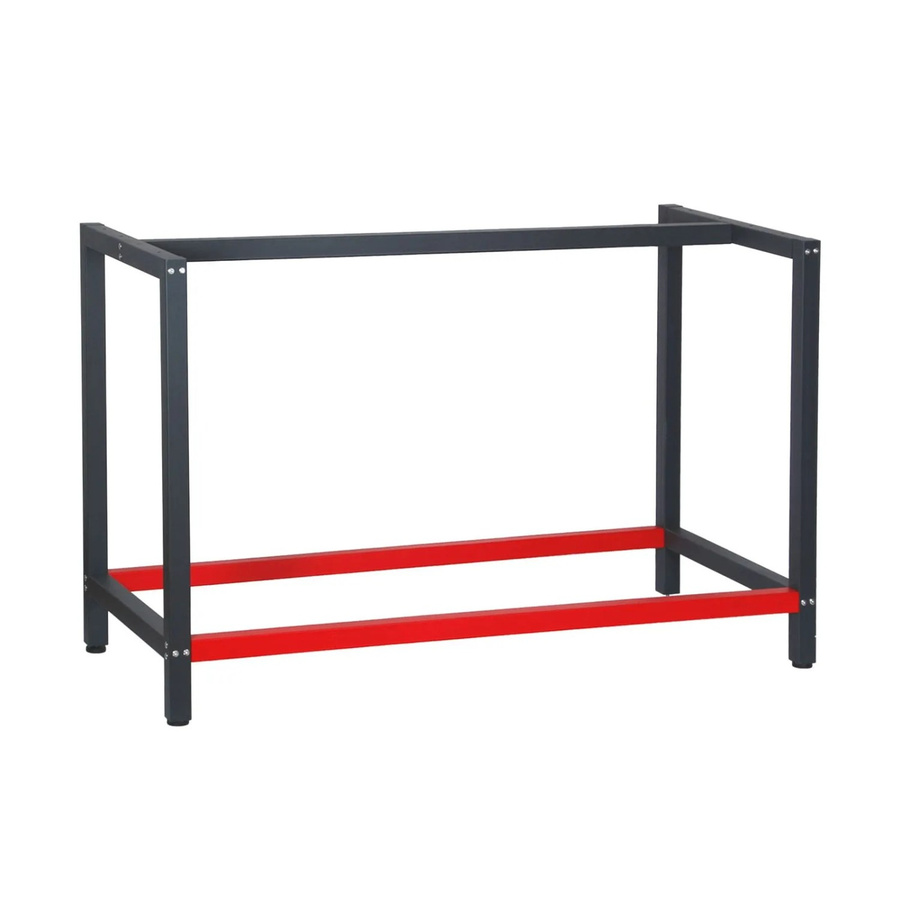 Wiltec Werkbank Gestell aus Stahl in Anthrazit-Rot, B/T/H: 125 x 57 x 81 cm - Bild 2
