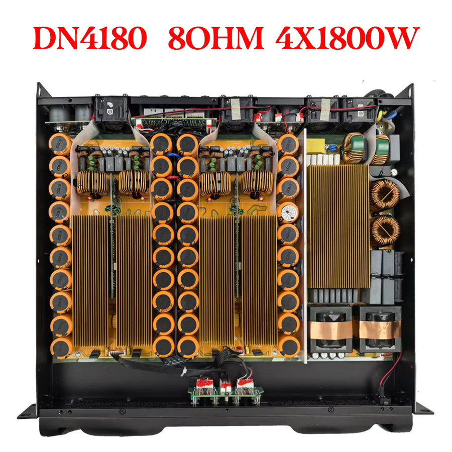 Shenndare Professioneller digitaler Klasse D Stereo Audio Leistungsverstärker mit 4x1800W, 1U 2/4 Kanal für Line Array Lautsprecher und DJ-Anwendungen - Bild 2