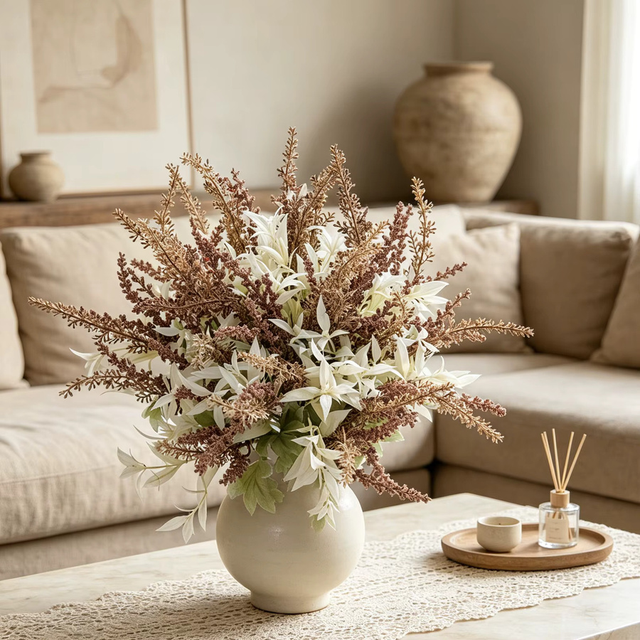 Künstlicher Lavendel-Blumenstrauß von TTCY in Beige für Hochzeitsbögen, Tischdekoration und Boho-Styling - Bild 2