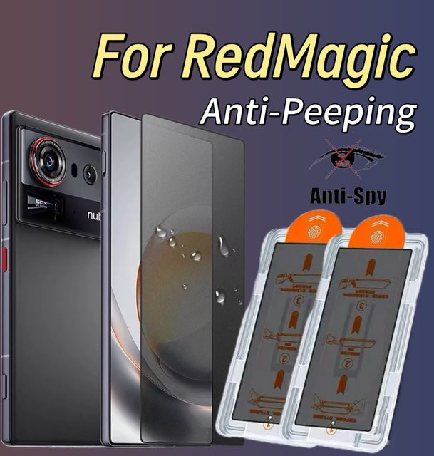 2 Stück Sichtschutz-Displayschutzfolien aus gehärtetem Glas für ZTE RedMagic 8/9/10/11 Serie und Nubia Z50Ultra/Z60Ultra/Z70Ultra - Bild 1
