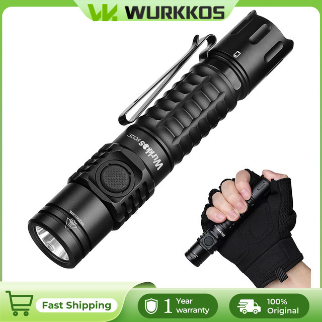 Wurkkos FC12C taktische Taschenlampe mit SFT40 LED, USB-C wiederaufladbar, 1600 Lumen, IP68 wasserdicht, EDC für Notfälle und Rettung - Bild 1