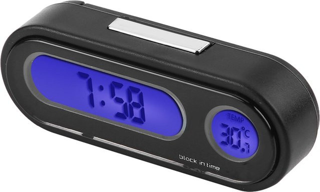 Neoglint 2 in 1 Mini Elektronische Digitaluhr mit LED-Display, Thermometer und Voltmeter für den Fahrzeug-Innenraum, Blau - Bild 1