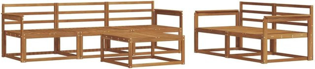 vidaXL Outdoor-Sofagarnitur 6-teilig aus Massivholz Akazie in Braun - Bild 1