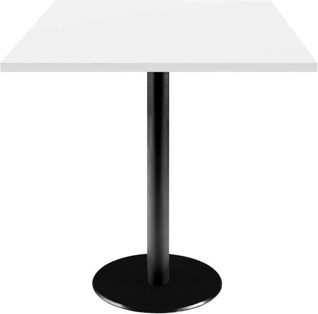 RestooTab Tisch Rome quadratisch mit weißer Platte und schwarzem Gestell, B/T/H: 70 x 70 x 75 cm - Bild 1