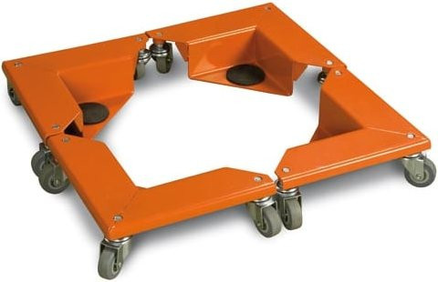 Unicraft Ecktransportrollen ETR 4/150 aus Stahl in Orange mit 150 kg Tragkraft - Bild 1