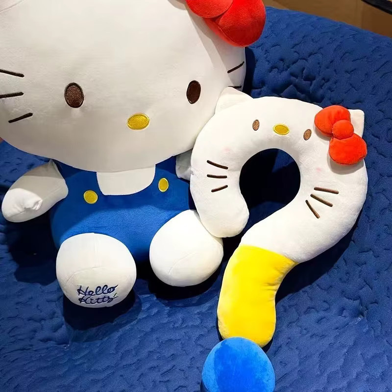 Aoger Hello Kitty Nackenkissen aus weichem Plüsch für Reisen und unterwegs - Bild 2