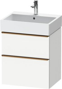 Duravit Waschtischunterschrank D-Neo in Weiß Matt mit Tür und Schublade, Wandmontage, B/T/H: 58,4 x 44,2 x 62,5 cm - Bild 1
