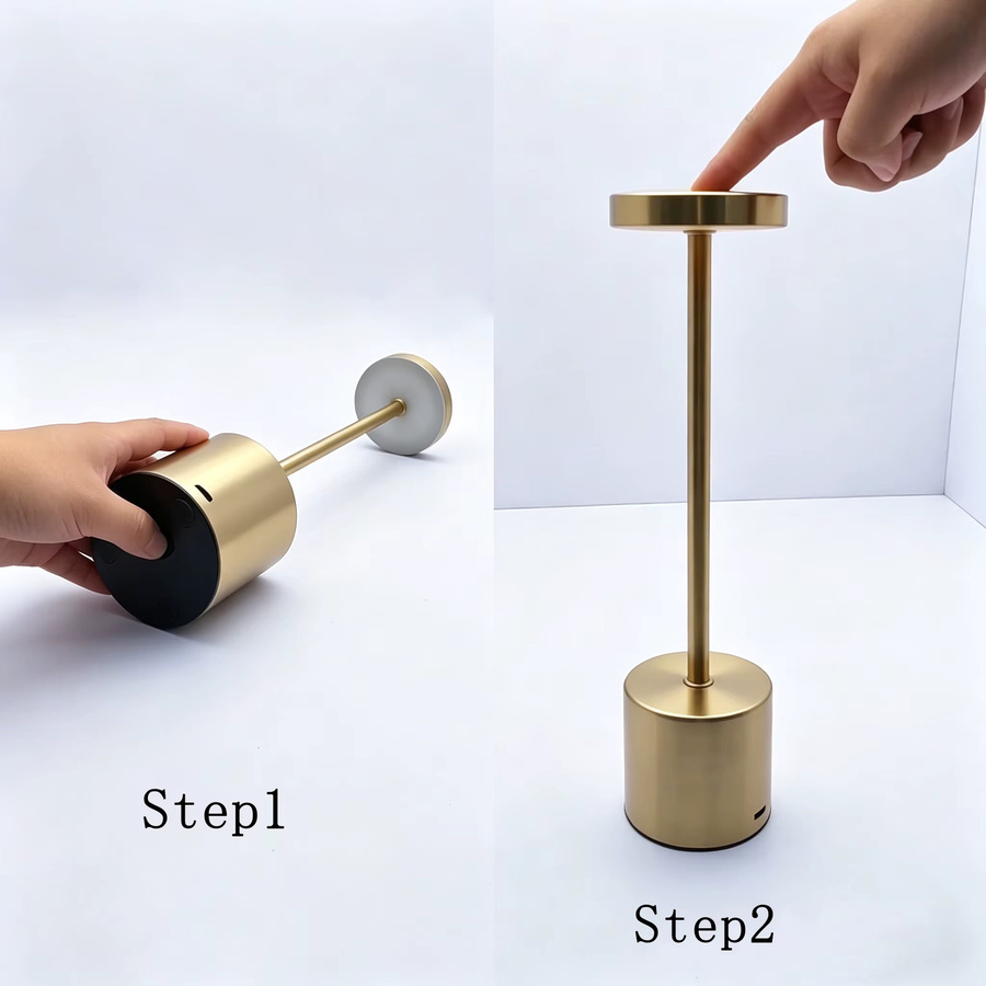 GGBEE Wiederaufladbare LED-Tischlampe mit Touch-Steuerung und verstellbarer Farbtemperatur in minimalistischem Design - Bild 5
