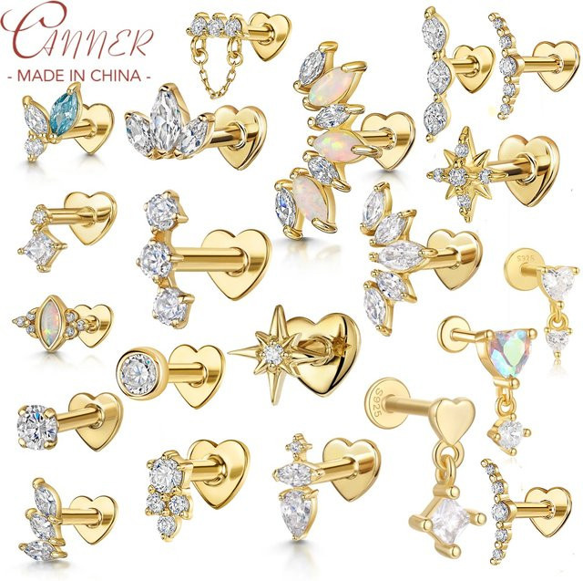 CANNER Ohrring, 925 Silber, Zirkonia, Damen, Herzförmig - Bild 1
