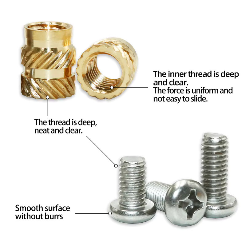 YMAX Wärme Set mit Lötkolben-Spitze für Hot Melt Messing-Gewindeeinsätze M2 M3 M4 für 3D-Druck Kunststoff-Anwendungen in Gold/Messing - Bild 2