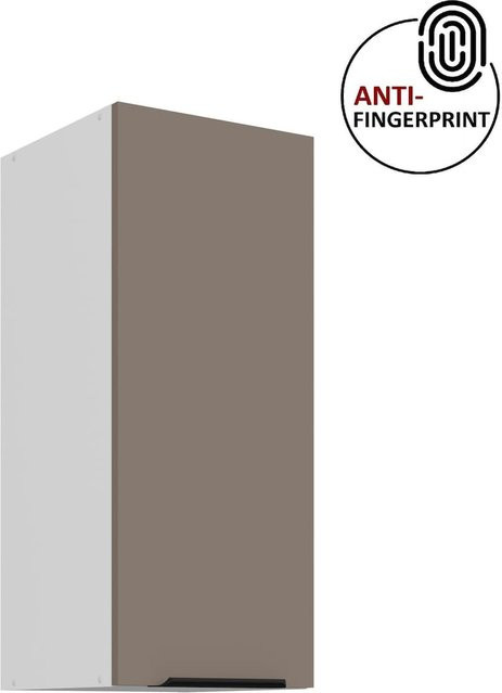 Küchen Hängeschrank ARIA Sandgrau matt mit Anti Fingerprint Effekt und Einlegeböden, Breite: 30 cm, Höhe: 72 cm - Bild 1