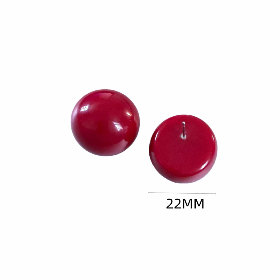 YOUNGUO Ohrstecker Harz, Weinrot, 22 mm, Damen - Bild 4