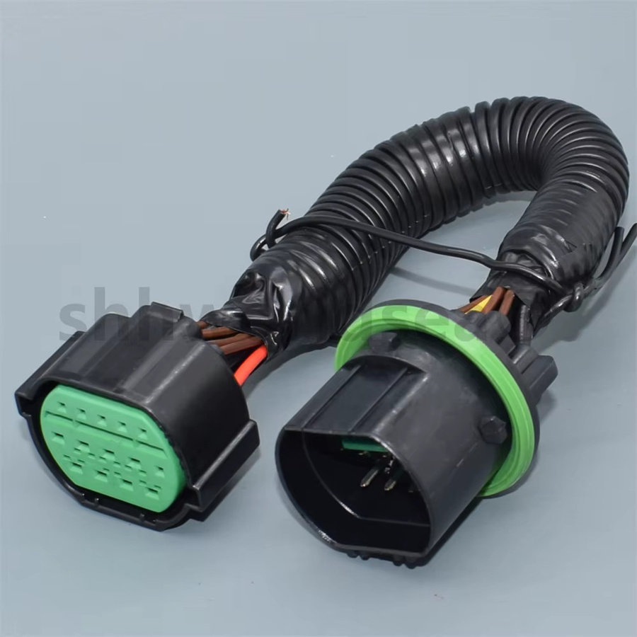 Shhworldsea 14 Pin GL301-14021 Auto Scheinwerfer Stecker Adapter und Kabelbaum Verlängerung in Schwarz für KIA K2 K3 K5 - Bild 2