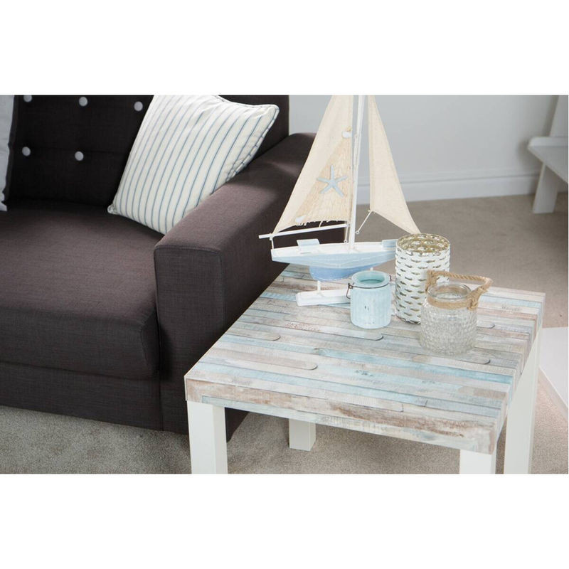 d-c-fix Dekofolie Rio Ocean bunt gestreift in Blau und Grau B/L: 67,5 x 200 cm - Bild 1