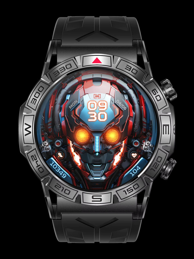 GEJIAN Smartwatch, Schwarz, Silikon, GPS, Rund - Bild 5