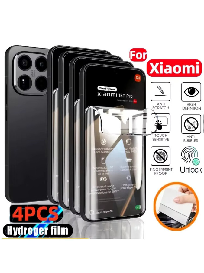 4 Stück Ultra HD Hydrogel-Displayschutzfolien für Xiaomi 17 15 14 Ultra Pro 15T 14T 13T 12T Pro, transparent und kratzfest - Bild 7