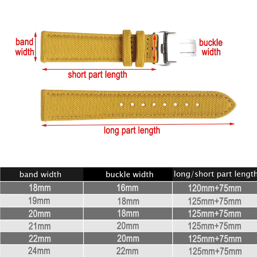 Uhrenarmband Nylon, Schmetterlingsschnalle, Unisex - Bild 2