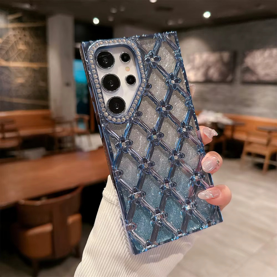 Samsung Galaxy S24 und S25 Ultra Schutzhülle mit Kristall-Diamant-Farbverlauf und modischem Muster in Multicolour - Bild 1