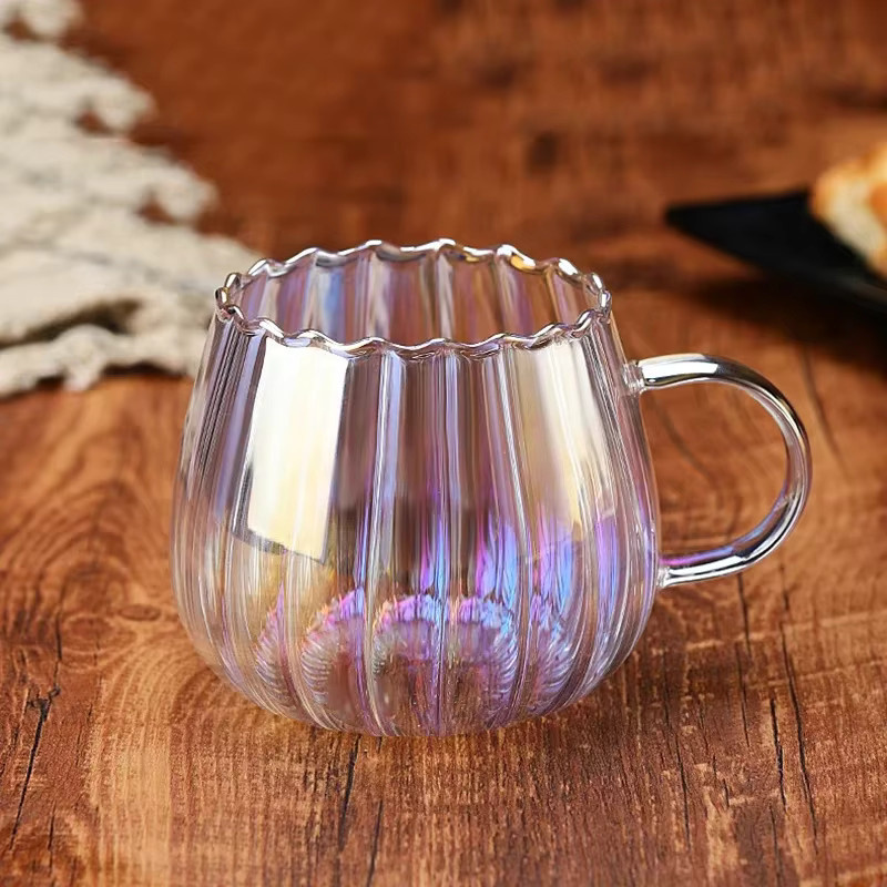 JUSTINLAU Kaffeetasse aus Borosilikatglas mit Streifen-Design, transparent, 400 ml - Bild 6
