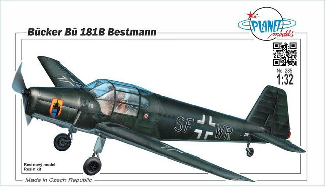 Planet Models Bücker Bü 181B Bestmann, Modellfahrzeug, 1:32, Grün - Bild 1
