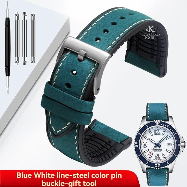 PulsePeak Uhrenarmband Leder, Schwarz, Herren - Bild 1