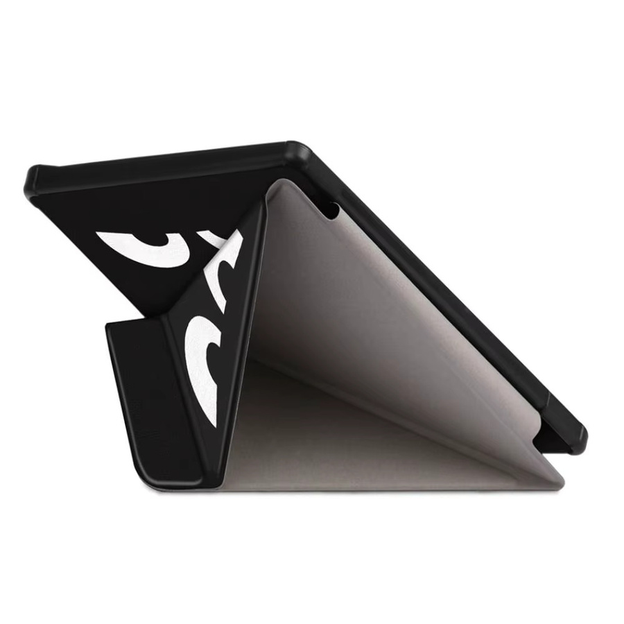Auto Wake/Sleep N873 Smart Case für Kobo Libra H2O, stoßfeste Schutzhülle aus PU-Leder mit faltbarem Ständer, Schwarz - Bild 2