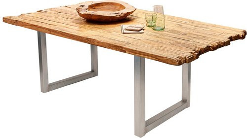 SIT Tisch TABLES & CO aus Teakholz und Metall in Braun, H: 75,5 cm, T: 100 cm - Bild 1