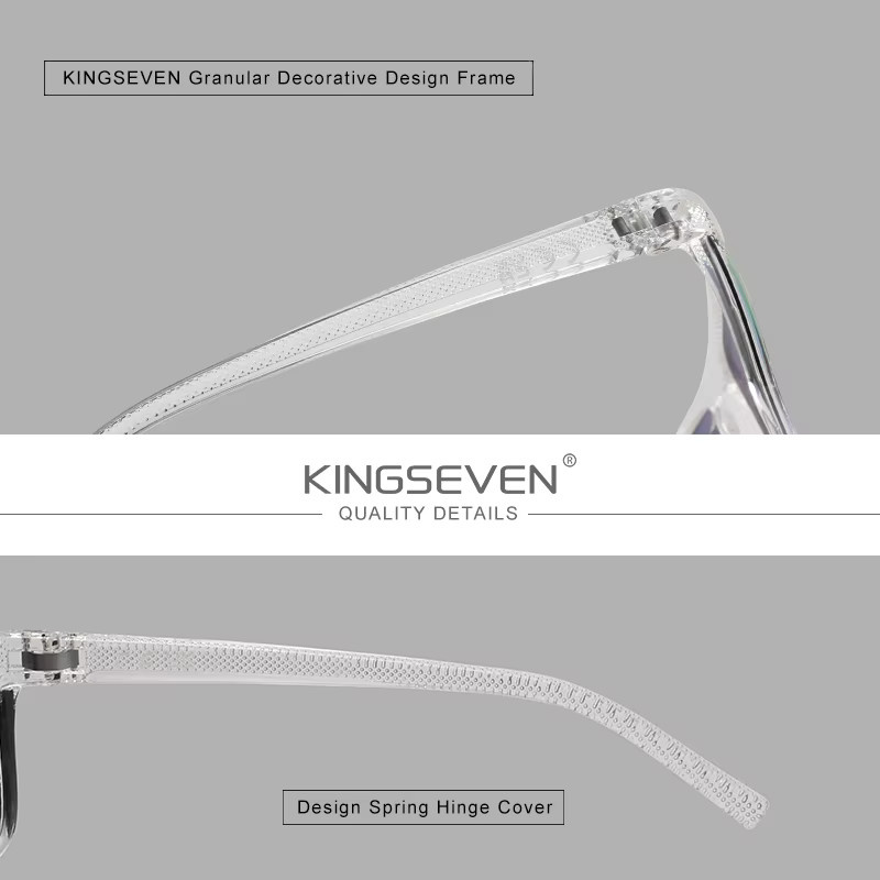 Kingseven Sonnenbrille, Vollrand, transparent, Damen, Kunststoff, polarisiert - Bild 3