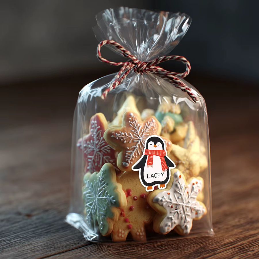 WEIGAO Weihnachtliche Aufkleber mit individuellem Text und Saint-Motiven für deine Partygeschenke und Dekoration, 44 oder 88 Stück - Bild 3