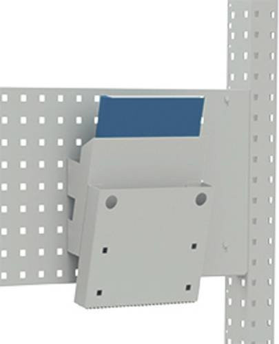 Manuflex Dokumentenablage ZB4777.7035 Anbauelement für Lochplatten aus Stahl in Grau oder Weiß - Bild 1